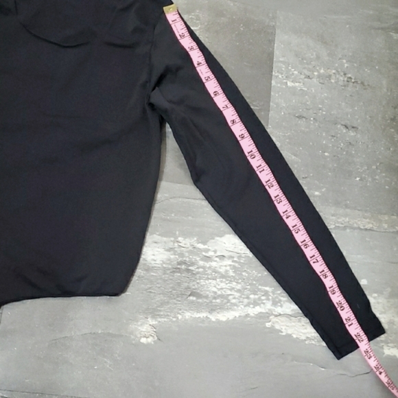 SKIMS Essential Black Long Sleeve Thong Bodysuit. Scoop Distressed Neck. 2X/ 3X. - Picture 2 of 10